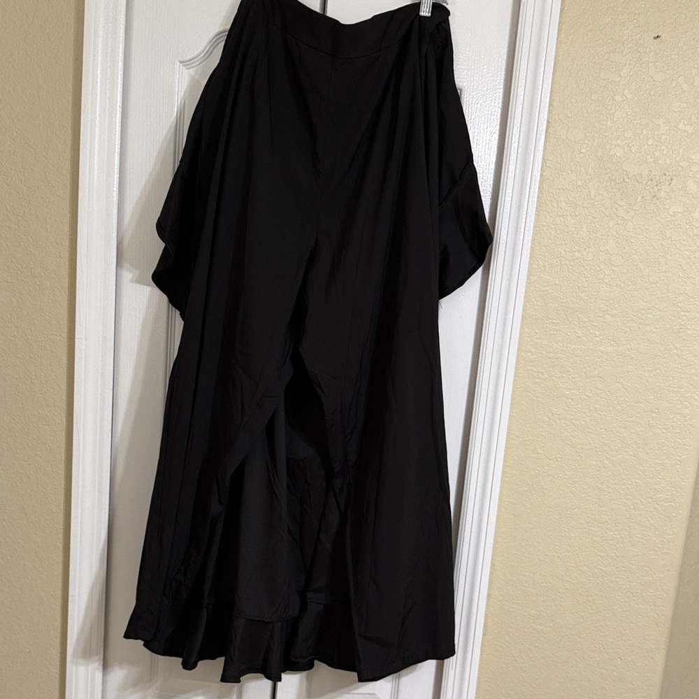 Elegant Black Women's Skirt/Wide leg pants